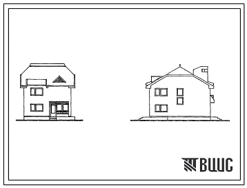 Типовой проект 148-000-496с.13.86 Двухэтажный одноквартирный жилой дом усадебного типа с квартирой в двух уровнях для индивидуальных застройщиков в Молдавской ССР