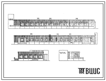 Типовой проект XI-35 Пристроенное предприятие обслуживания населения к жилым домам производства ГМПСМ. Отделение связи для пристройки к домам серий П30/12Г, П46/12, П55/12, II-68, Пп70/17