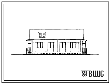 Типовой проект 183-18-16с Одноэтажный дом на 2 трехкомнатные квартиры типа 3Б. Для строительства в 3В климатическом подрайоне, 4 климатическом районе Армянской ССР сейсмичностью 7 и 8 баллов