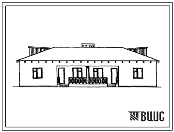 Типовой проект 185-42-143с/1 Одноэтажный двухквартирный блокированный жилой дом с 3-х комнатными квртирами типа 3А.
