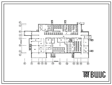 Типовой проект П-3-400(252-1-136.86) Хозяйственно-бытовые помещения в подвале главного корпуса психиатрической больницы для детей и подростков с лечебно-трудовыми мастерскими, (убежище на 400 человек, размеры убежища 48м на 24м, режимы вентиляции 1,2).