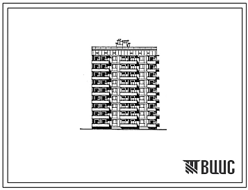 Типовой проект 67-038.87 Девятиэтажная  блок-секция торцовая на 36 квартир 2, 2, 2, 3 (правая)