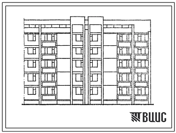 Типовой проект 102-042с.13.88 Пятиэтажная блок-секция торцевая левая на 20 квартир. Для Молдавской ССР