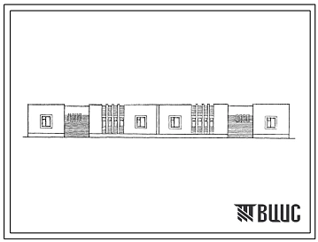 Типовой проект 184-52-271с.13.88 Двухквартирный одноэтажный жилой дом с пятикомнатными квартирами. Для строительства в Таджикской ССР.