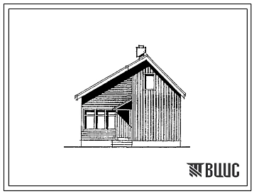 Типовой проект 186-000-724.88 Однокомнатный садовый летний домик с мансардой. Площадь, м2: общая 15,0, мансарды 10,3 веранды 10,0