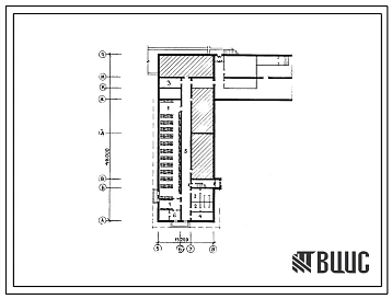 Типовой проект П-4-325(234-1-165.88) Хозяйственно-бытовые помещения в подвале универсального среднего профтехучилища сельскохозяйственного профиля на 270 учащихся, (убежище на 325 человек, размеры убежища 48м на 15,2м, режимы вентиляции 1).