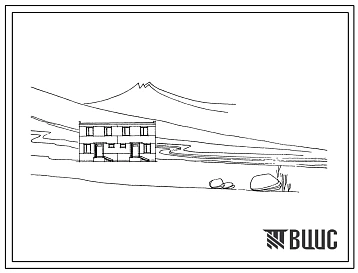 Типовой проект 141-53-35сп Двухэтажный двухквартирный блокированный жилой дом с трехкомнатными квартирами из силикатобетонных или силикальцитных панелей.