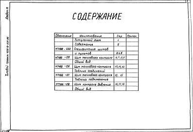 Альбом 3. Тепловой контроль и автоматика. Чертежи-задания заводу-изготовителю.