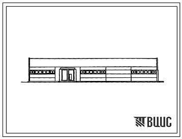 Типовой проект 816-9-41.86 Неотапливаемый склад для хранения агрегатов и инвентаря площадью 350 м.кв. Стены из железобетонных панелей. Покрытие из железобетонных плит по железобетонным рамам