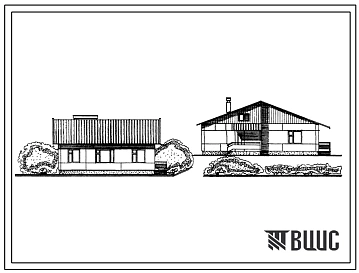 Типовой проект 181-26-81.83 Одноквартирный одноэтажный жилой дом с трехкомнатной квартирой для индивидуальных застройщиков (тип II), наружные стены из газосиликатных панелей.