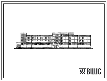 Типовой проект 221-1-688м.90 Школа на 22 класса (844 учащихся). С бассейном. Грунты вечномерзлые. Здание трех-, четырехэтажное. Стены из железобетонных панелей по серии 1.090.1-4м.