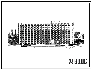 Типовой проект 241-1-27с Спальный корпус на 500 мест для санаториев, в конструкциях серии 135. Для строительства в 3 и 4 климатических районах сейсмичностью 7 и 8 баллов