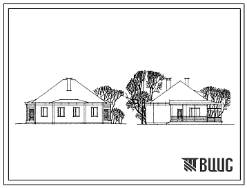 Типовой проект 181-90СХ-15 Одноэтажный двухквртирный блокированный жилой дом с трехкомнатными квартирами. Для строительства в 1В климатическом подрайоне, 2 и 3 климатических районах.