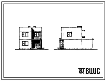 Типовой проект 141-210-21 Жилой дом двухэтажный одноквартирный с квартирой в двух уровнях 3Б. Для строительства во IIВ климатическом подрайоне, II климатическом районе Белорусской ССР.