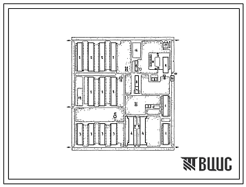 Типовой проект 819-11/66  Птицеводческая фабрика яичного направления на 50 тыс. кур-несушек (среднегодовое поголовье) с содержанием на глубокой подстилке.(Схема планировки).