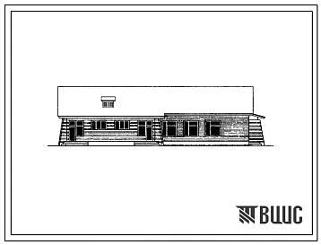 Типовой проект 284-4-16 Блокированное здание бани на 10 мест оздоровительного типа с прачечной самообслуживания на 125 кг сухого белья в смену с тепловым пунктом и комбинатом бытового обслуживания. Для строительства во II строительно-климатической зоне. (