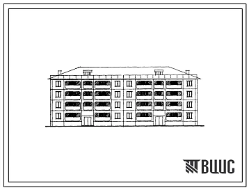 Типовой проект 111-97-412c.13.89 4-этажный 16-квартирный жилой дом на базе серии 97 КОПЭ для г. Ленинакана Армянской ССР