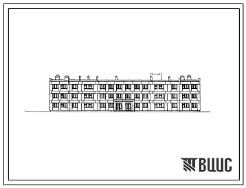 Типовой проект 223-9-50 Интернат (спальный корпус) на 200 мест при общеобразовательной школе для строительства в 1В климатическом подрайоне, 2 и 3 климатических районах
