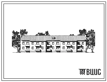 Типовой проект 114-202-11 Дом двухэтажный двухсекционный 12 квартирный (однокомнатных 1Б — 2, двухкомнатных 2Б — 4, трехкомнатных 3А — 2, 3Б — 2, четырехкомнатных 4Б — 2). Для строительства в IВ климатическом подрайоне, II и III климатических районах.