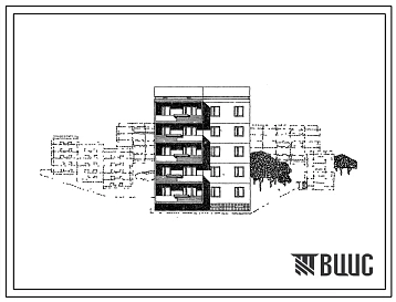 Типовой проект 96-04 5-этажная блок-секция, рядовая на 10 квартир.