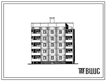 Типовой проект 210-046.13.87 5-этажная блок-секция 1-2-3 на 15 квартир торцевая правая (для строительства в Нижневартовском районе Тюменской области)