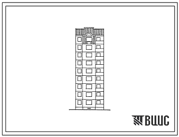 Типовой проект 90-0181.23.87 Компоновочный объемно-планировочный элемент 9 этажный 9.8Л (для Владимирской области)