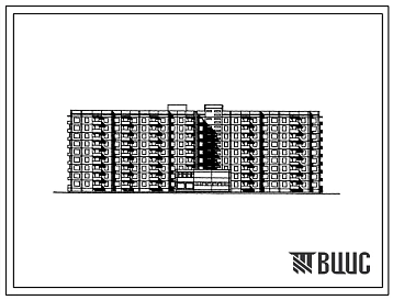 Типовой проект 161-96-39 Девятиэтажное общежитие с блоком обслуживания на 656 мест для строительства в 2В, 3Б, 3В климатических подрайонах, 2 и 3 климатических районах Украинской ССР