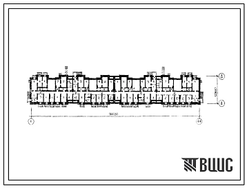 Типовой проект Б-1-700(111-94-43.75) Хозяйственно-бытовые помещения в подвале 9-этажного 4-секционного 144-квартирного жилого дома, (убежище на 700 человек, размеры убежища 90,02м на 12,9м, режимы вентиляции 1,2).
