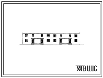 Типовой проект 142-051-4с тип 2  Двухэтажный 4-квартирный жилой дом с 5-комнатными квартирами.