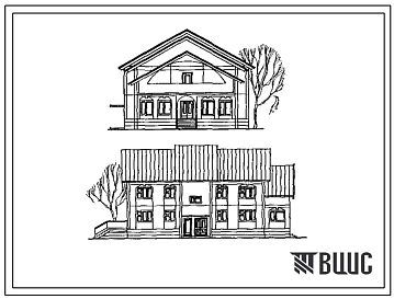 Типовой проект 261-12-320.93 Семейный клуб. Здание одно-, двухэтажное. Стены из трехслойных керамзитобетонных панелей на гибких связях.