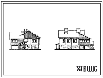 Типовой проект 181-233-1.85 1-этажный 1-квартирный 2-комнатный жилой дом (прямой, зеркальный). Для строительства во 2А климатическом подрайоне (Архангельская область).