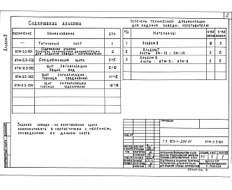 Альбом 9 Щиты сигнализации. Задание заводу-изготовителю    