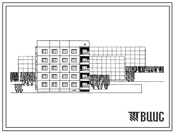 Типовой проект 480А-058 5-этажная 15-квартирная блок-секция торцевая левая для строительства в 3Б, 3В климатических подрайонах Украинской ССР, на неравномерно сжимаемых грунтах, на просадочных грунтах