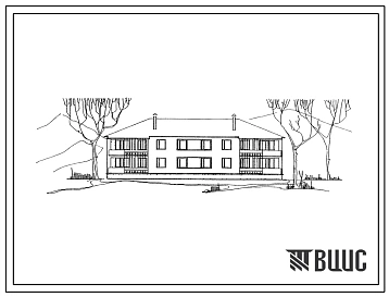 Типовой проект 114-52-164с Двухэтажный двухсекционный жилой дом на 8 квартир (двухкомнатных 2Б-4; трехкомнатных 3Б-4). Для сельского строительства в 3А и 3В климатических подрайонах сельской местности Казахской ССР в районах сейсмичностью 7 и 8 баллов