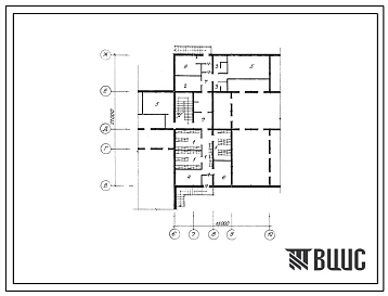Типовой проект П-4-85(251-4-57.13.87) Помещения подвала поликлиники на 250 посещений в смену (в конструкциях серии 1.090.1-1), (убежище на 85 человек, размеры убежища 21м на 15м, режимы вентиляции 1,2).