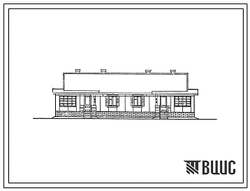 Типовой проект 184-115-199.13.88 Одноэтажный двухквартирный жилой дом с двухкомнатными квартирами (для Кировской области)