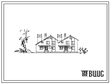 Типовой проект 144-206-7 Двухэтажный жилой дом на 2 квартиры типа 5Б в двух уровнях для строительств в 3 климатическом районе