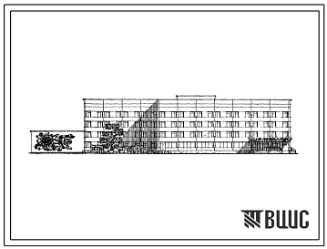 Типовой проект 252-4-16 Детская поликлиника на 480 посещений в смену. Здание четырехэтажное. Каркас сборный железобетонный серии ИИ-04. Стены из керамзитобетонных панелей.