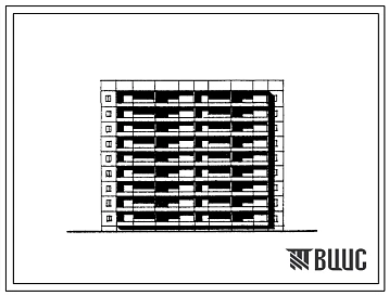 Типовой проект IТ-СП-8сп/1 Дом 9-этажный 2-секционный 54-квартирный крупнопанельный