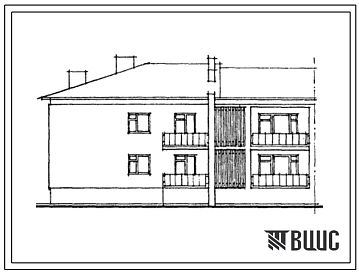Типовой проект 42-0181с.13.87 2-этажная 6-квартирная торцевая блок-секция Т-1.2.2. Для строительства в Грузинской ССР.