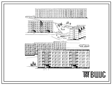 Типовой проект 122-09с 5-этажная крупнопанельная блок-секция на 20 квартир торцевая левая для строительства в г.Магадане и подрайонах первого климатического района с сейсмичностью 7 баллов.