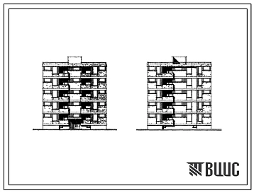 Типовой проект 126-026 Пятиэтажная рядовая, торцевая блок-секция на 15 квартир (однокомнатных 1А-5, двухкомнатных 2Б-5, трехкомнатных  3Б-5). Стены из крупных ячеистобетонных блоков.