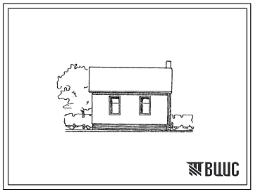 Типовой проект 184-000-511с.13.86 Летний двухкомнатный садовый домик для строительства в Узбекской ССР