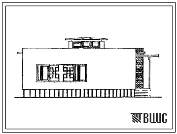 Типовой проект 184-40-54 Одноэтажный дом с четырехкомнатной квартирой типа 4Б (правый). Для строительства в 4А и 4Г климатических подрайонах ККАССР