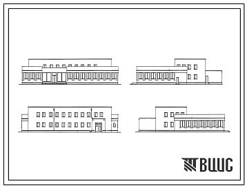 Типовой проект 264-22-8 Районное отделение госбанка на 80 сотрудников.