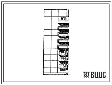 Типовой проект 97-0256.23.86 9-этажный 18-квартирный блок-комплект 9Т-2Б-2Б (для г. Караганды)
