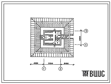 Типовой проект П-1-50-344.13.86 Быстровозводимое противорадиационное укрытие из сборных железобетонных конструкций, (убежище на 50 человек, размеры убежища 17,9м на 6,45м, режимы вентиляции 1).