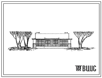 Типовой проект 181-115-33 Одноэтажный двухквартирный жилой дом с двухкомнатными квартирами 2Б. Для строительства в 1В и 2В климатических подрайонах.