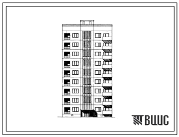 Типовой проект 129-07с/1 Девятиэтажная блок-секция рядовая – торцевая правая на 18 квартир (трехкомнатных 3А-9, 3Б-9). Для строительства в 4 климатическом районе Армянской ССР сейсмичностью 7 и 8 баллов