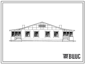 Типовой проект 184-52-264с.13.86 Одноэтажный двухквартирный жилой дом усадебного типа с квартирами типа 2Б со стенами из кирпича (для Казахской ССР)